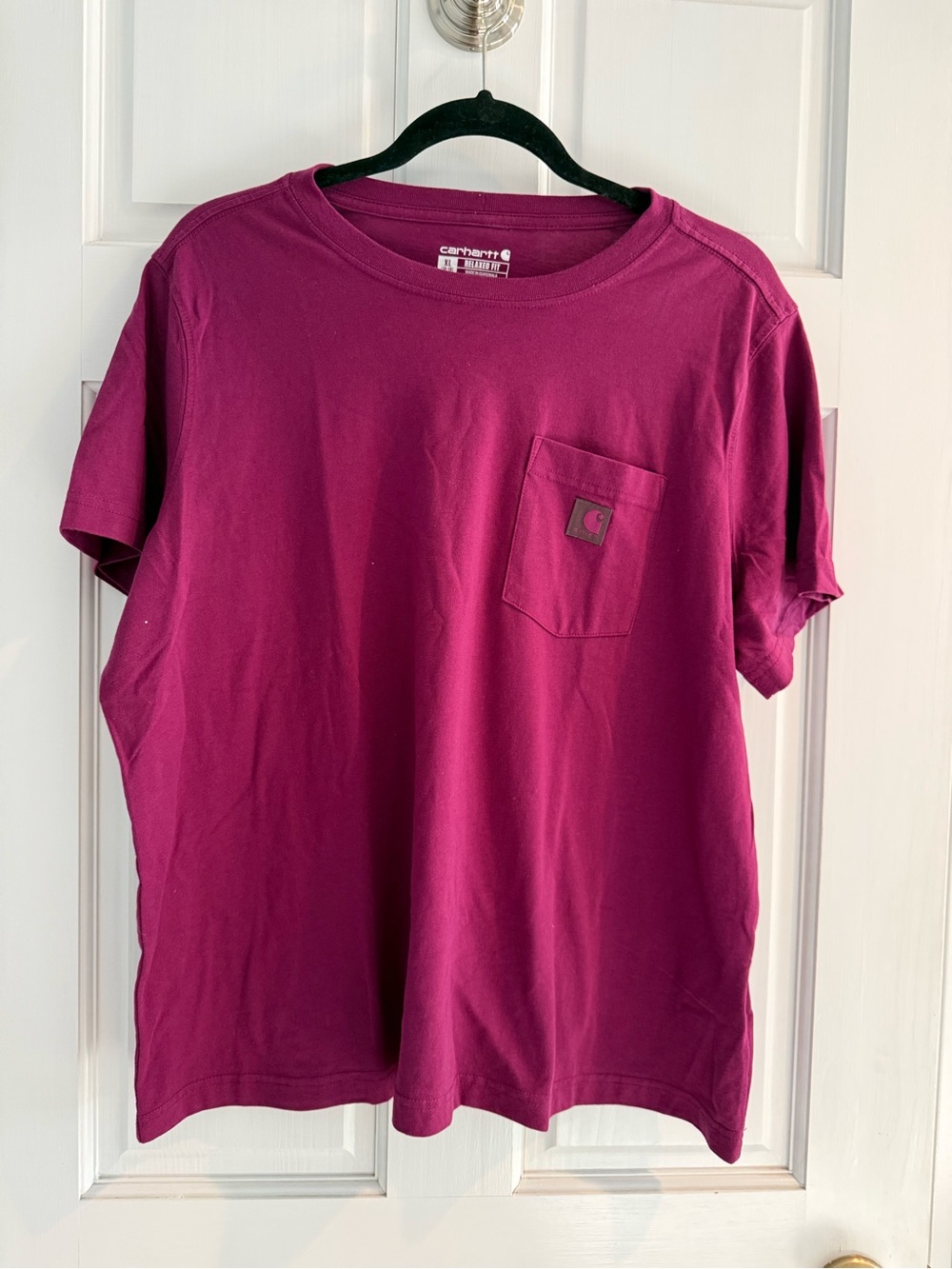 Carhartt Purple Relaxed Fit T-Shirt with Pocket Size XL